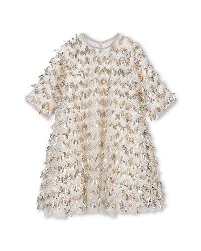 Robe fille Billieblush Gold Argent