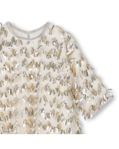 Robe fille Billieblush Gold Argent