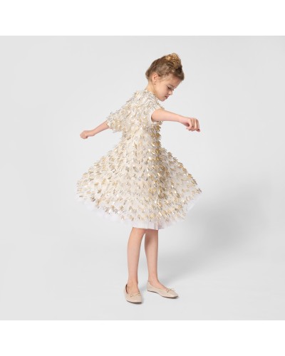Robe fille Billieblush Gold Argent