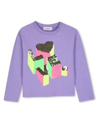 Tee-shirt fille Billieblush Violet Tulip