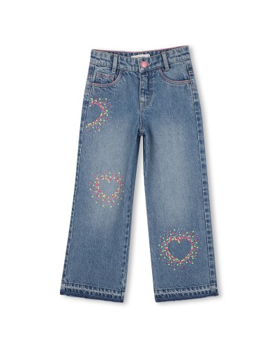 Pantalon fille Billieblush Double Stone+bleach