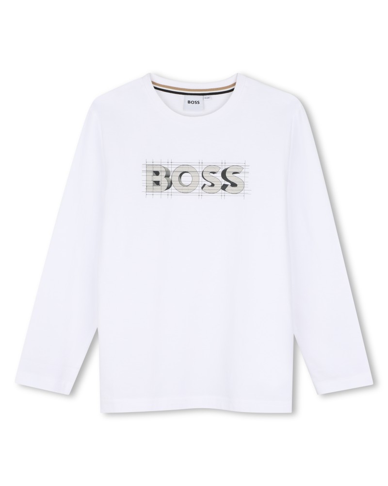 Tee-shirt garçon Boss Blanc