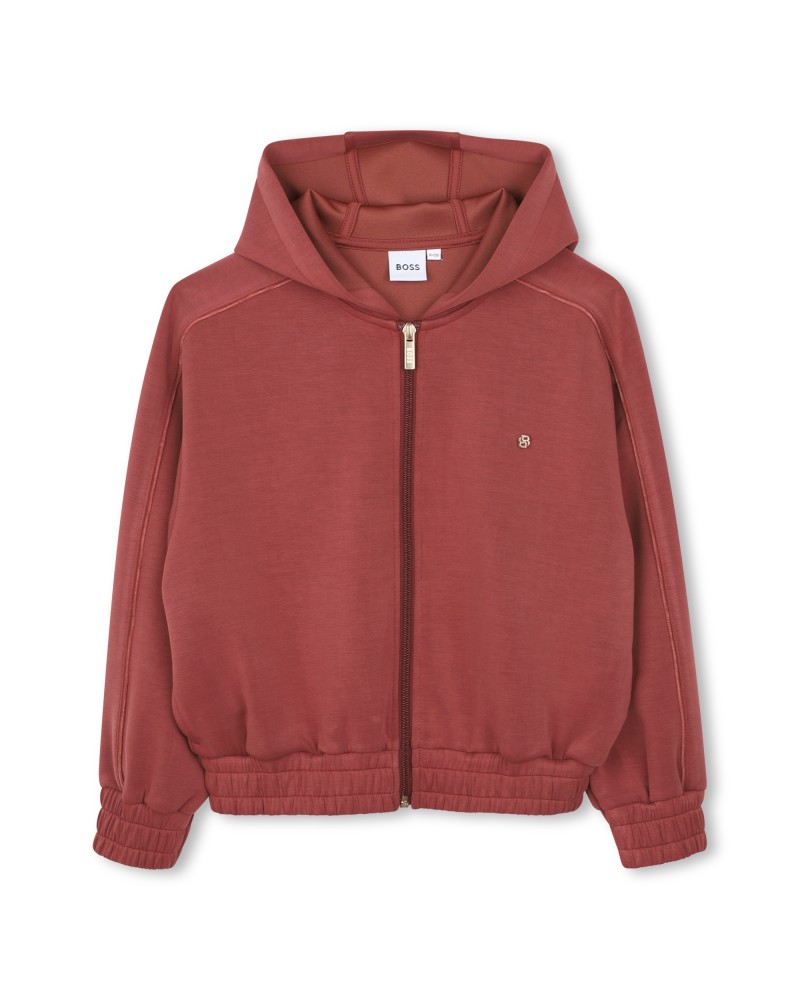 Cardigan fille Boss Burnt Red