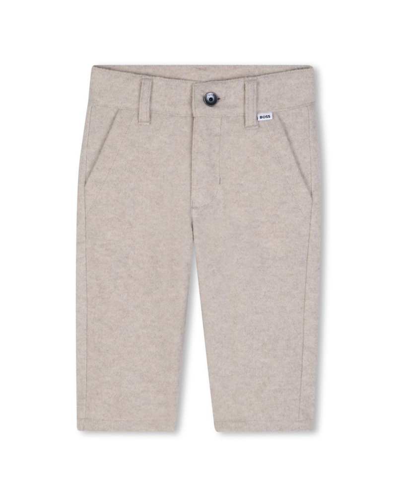 Pantalon garçon Boss Ecru Chine
