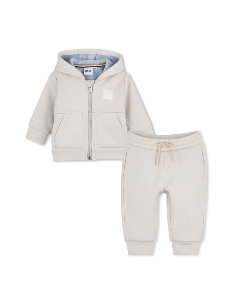 Ensemble garçon Boss Ecru Puce