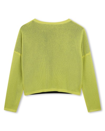 Pull fille Dkny Jaune Noir