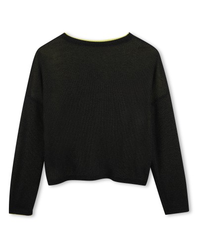 Pull fille Dkny Jaune Noir
