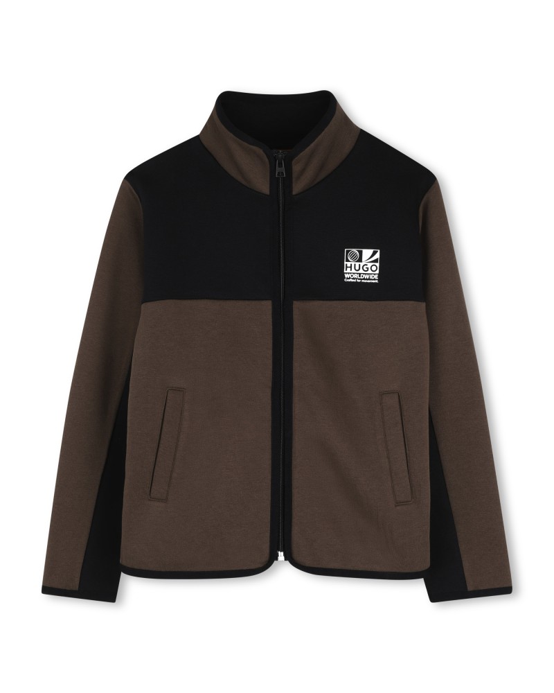 Cardigan garçon Hugo Chicory Coffee