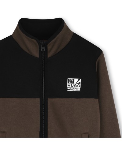 Cardigan garçon Hugo Chicory Coffee