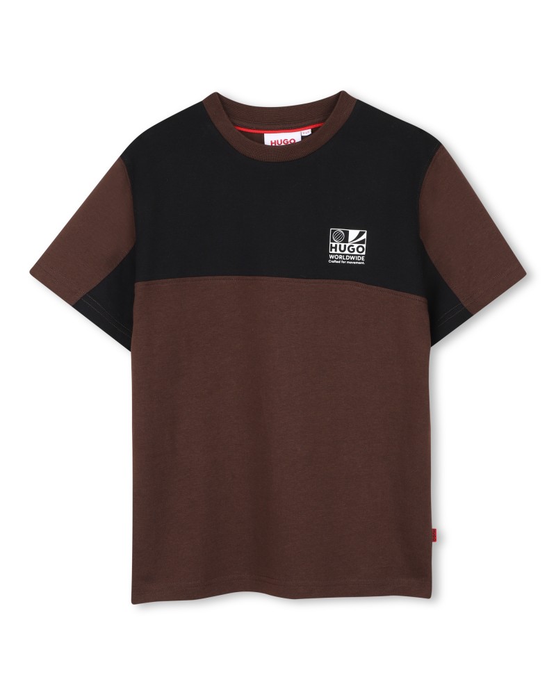 Tee-shirt garçon Hugo Chicory Coffee