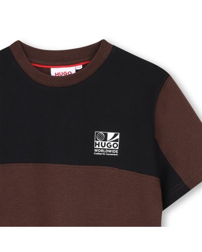 Tee-shirt garçon Hugo Chicory Coffee