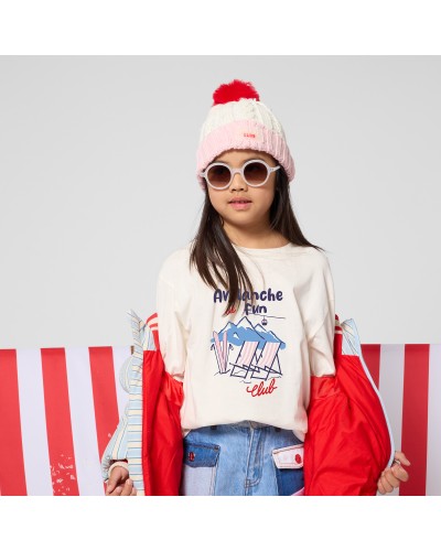Tee-shirt fille Kids Around Ivoire Pastel