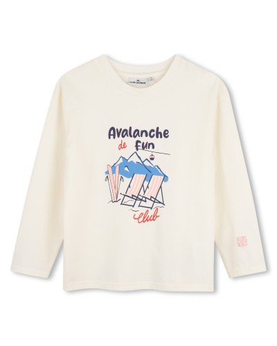 Tee-shirt fille Kids Around Ivoire Pastel