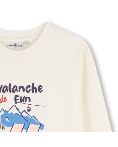 Tee-shirt fille Kids Around Ivoire Pastel