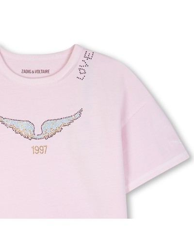 Tee-shirt fille Zadig&voltaire Rose Clair