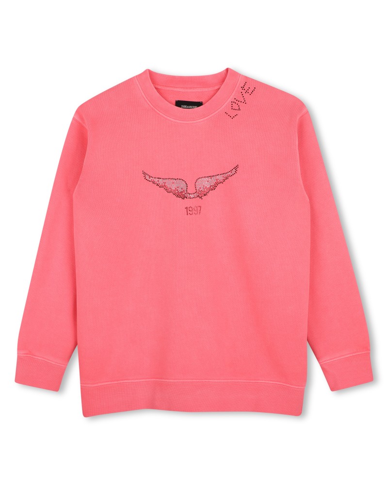 Sweat fille Zadig&voltaire Rose Fluo Lmj