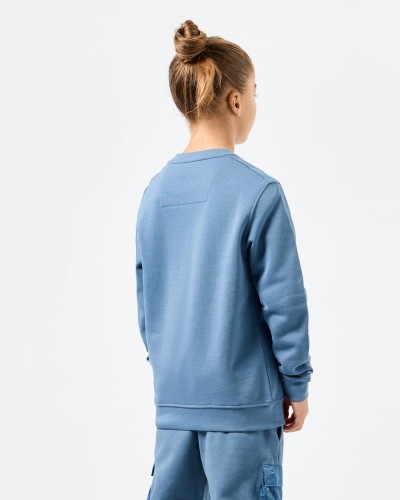 WEEK-END OFFENDER KIDS SWEAT A COL ROND AVEC POCHE NYLON NEVE