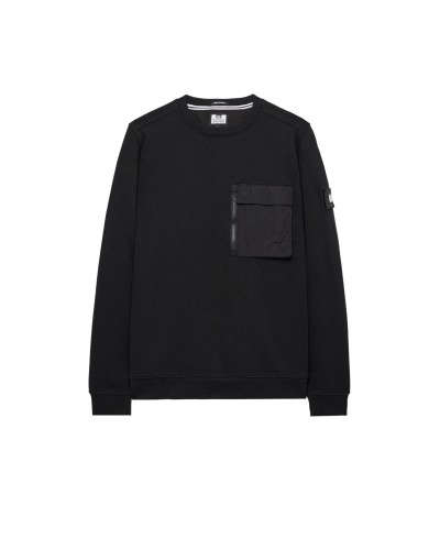 WEEK-END OFFENDER KIDS SWEAT A COL ROND AVEC POCHE NYLON NEVE