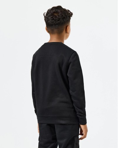 WEEK-END OFFENDER KIDS SWEAT A COL ROND AVEC POCHE NYLON NEVE