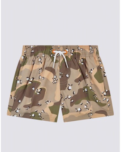 SUNDEK MAILLOT DE BAIN ENFANT COURT À TAILLE ÉLASTIQUE IMPRIMÉ CAMOUFLAGE REPREVE®