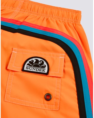SUNDEK MAILLOT DE BAIN ENFANT COURT À TAILLE ÉLASTIQUE EN POLYESTER RECYCLÉ FLUO REPREVE®