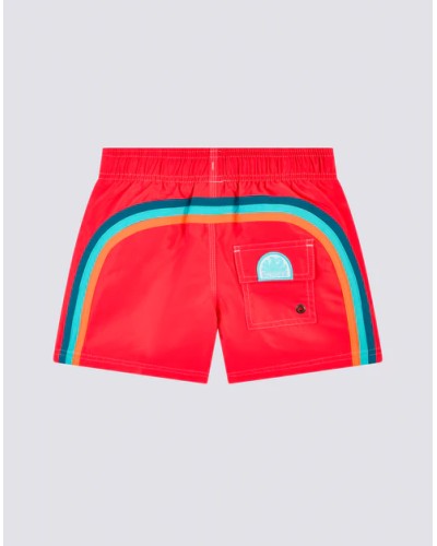 SUNDEK MAILLOT DE BAIN ENFANT  ICONIQUE EN TAFFETAS TAILLE COURTE ÉLASTIQUE