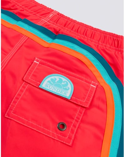 SUNDEK MAILLOT DE BAIN ENFANT  ICONIQUE EN TAFFETAS TAILLE COURTE ÉLASTIQUE