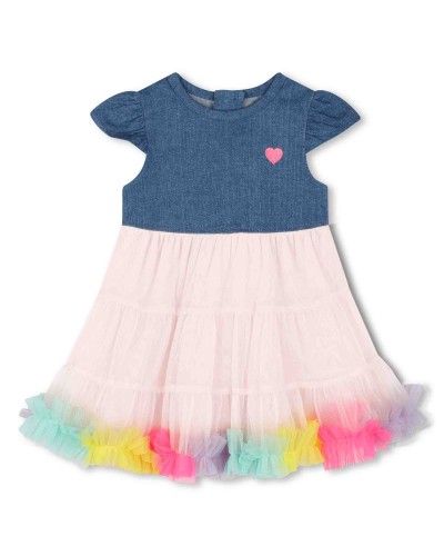 ROBE DENIM BI-MATIERE BILLIEBLUSH