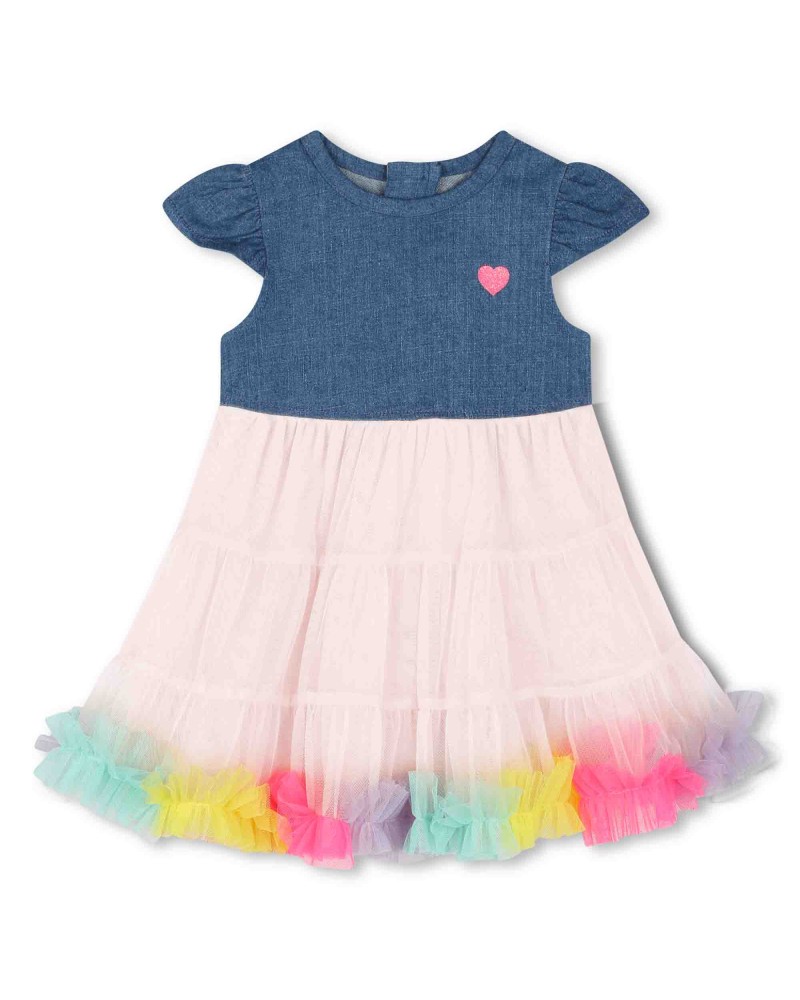 ROBE DENIM BI-MATIERE BILLIEBLUSH