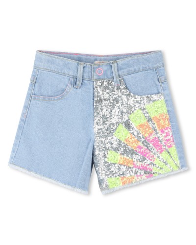 SHORT DENIM ET EN SEQUINS BILLIEBLUSH