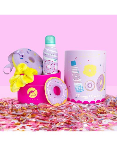 INUWET Coffret mousse de douche et accessoires " fun bath box" - Donut