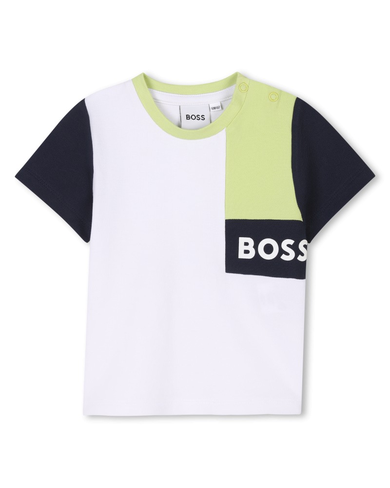 TEE-SHIRT EN PIQUÉ COTON BOSS