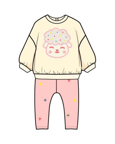 ENSEMBLE SWEAT+CALECON BILLIEBLUSH