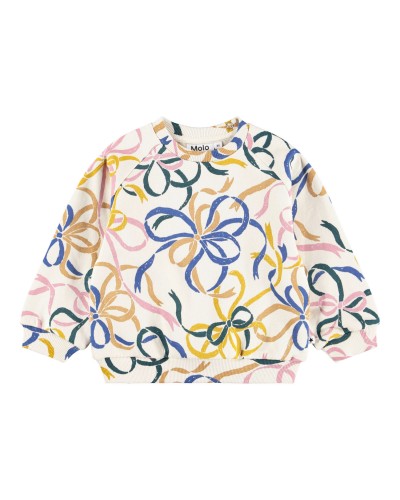 MOLO SWEAT A COL ROND IMPRIME AVEC BOUTON PRESSION DISC