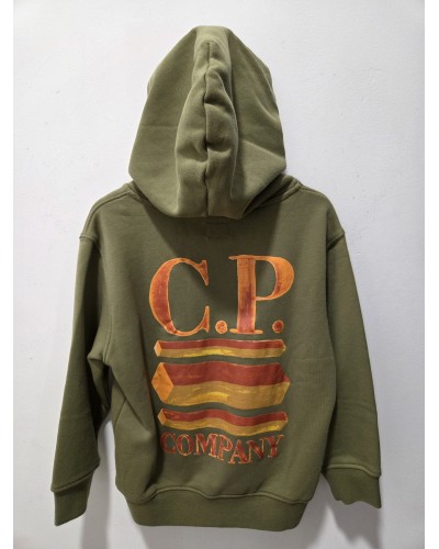 CP COMPANY SWEAT A CAPUCHE IMPRIME