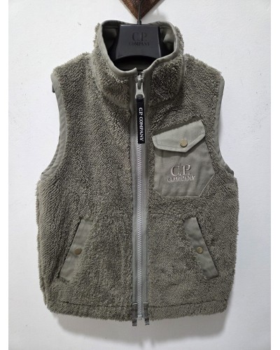 CP COMPANY VESTE SHERPA SANS MANCHES