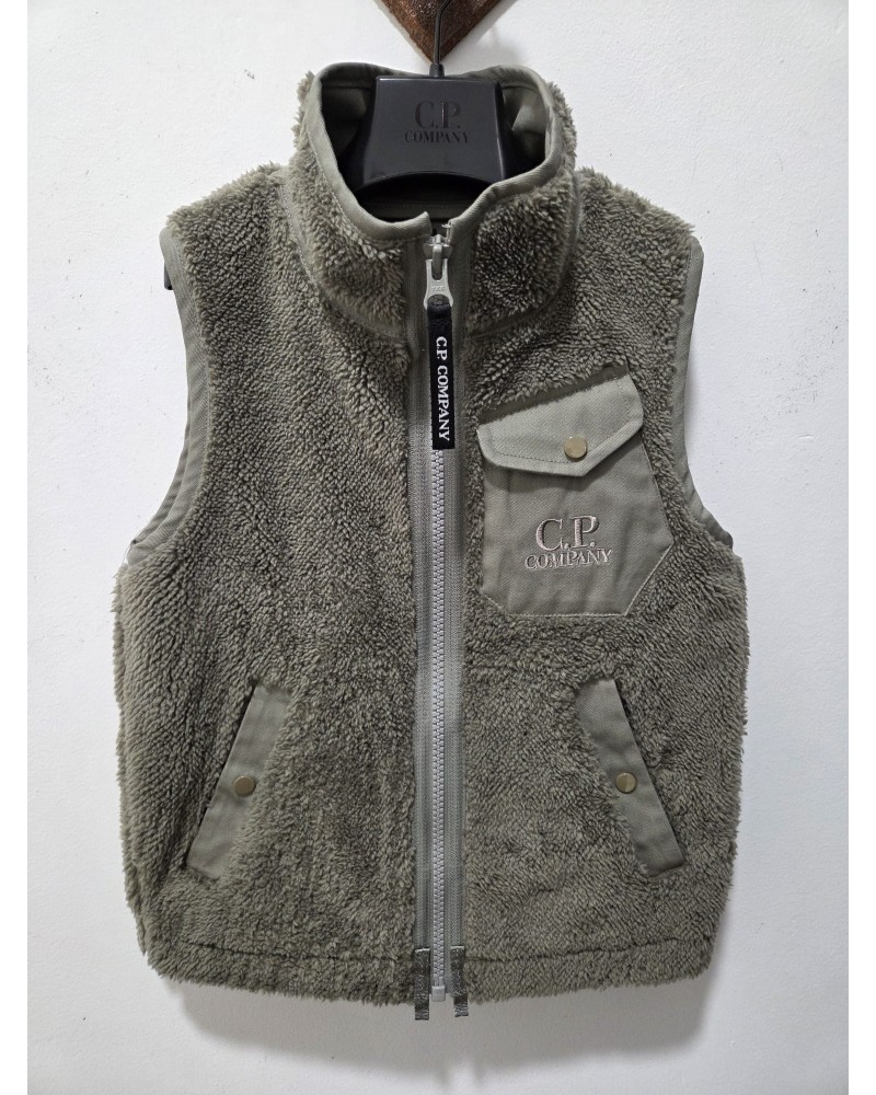CP COMPANY VESTE SHERPA SANS MANCHES